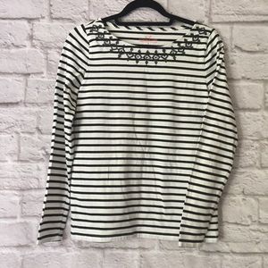Vineyard Vines Stripe and Sequin Top Sz S